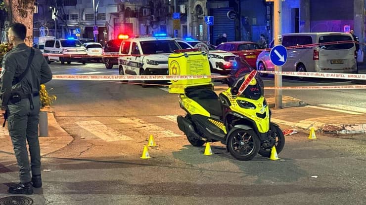 זירת הירי ברחוב יהודה הימית בתל אביב