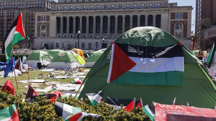 מחאה פרו-פלסטינית באוניברסיטת ניו יורק