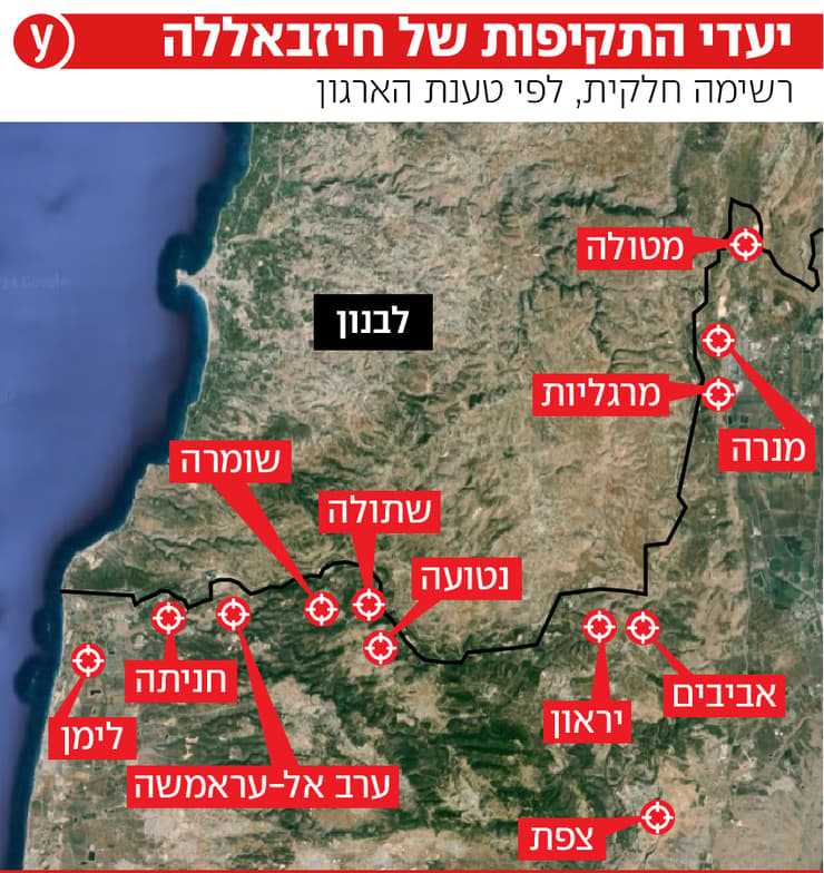 אינפו אינפוגרפיקה יעדי יעדים תקיפה תקיפות חיזבאללה ישובים ישראליים מלחמה חרבות ברזל 