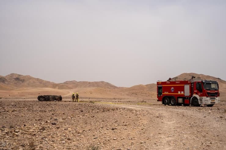 כוחות צה״ל פינו שרידי טיל קרקע-קרקע שיורט כחלק מהמתקפה האיראנית מאזור נחל יעלים הסמוך לערד