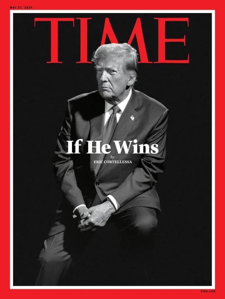נשיא ארה"ב לשעבר דונלד טראמפ על שער מגזין טיים