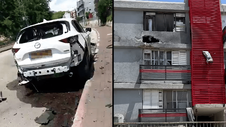 קטיושה  פגעה ברכבו של פעיל חברתי בקריית שמונה