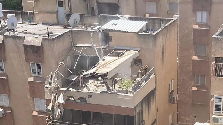 פגיעה בביניין קרית שמונה