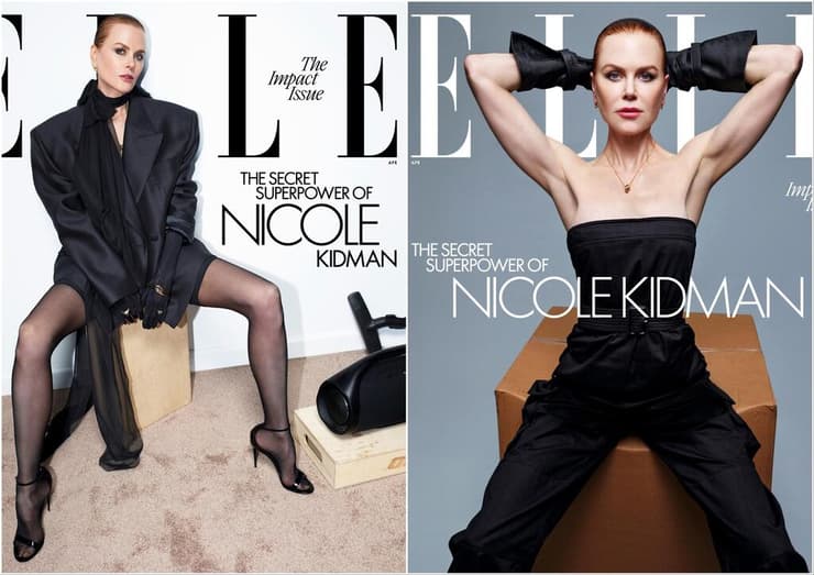 ניקול קידמן על שער מגזין Elle, אפריל 2024