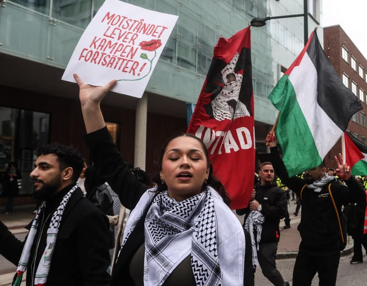 מחאה פרו-פלסטינית ברחובות מאלמו