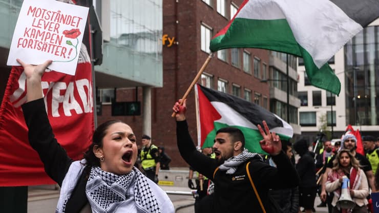 מחאה פרו-פלסטינית ברחובות מאלמו