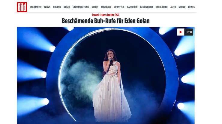 עדן גולן על במת האירוויזיון ב"בילד" הגרמני