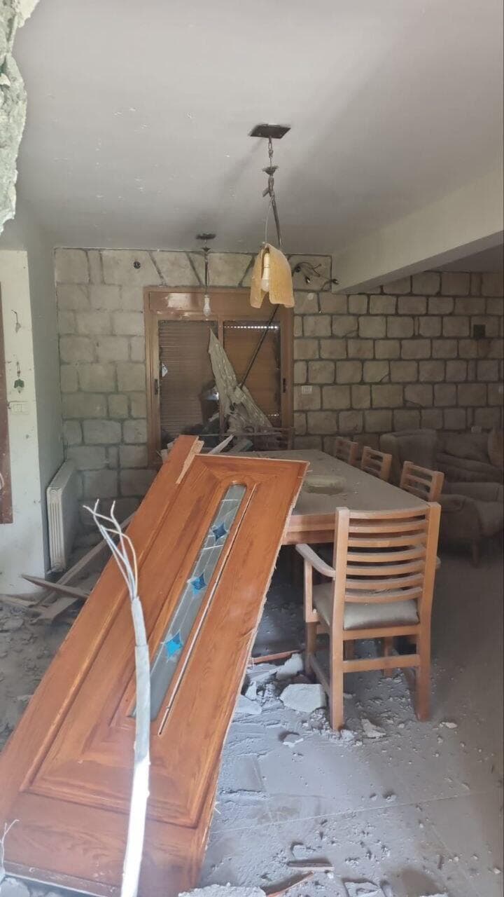 הרס בתוך בית במרחב המועצה מרום הגליל 
