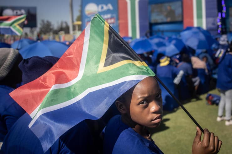 דרום אפריקה תומכי מפלגת ה אופוזיציה הברית הדמוקרטית בחירות