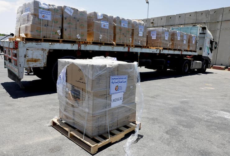 מעבר כרם שלום משאיות סיוע הומניטרי לרצועת עזה