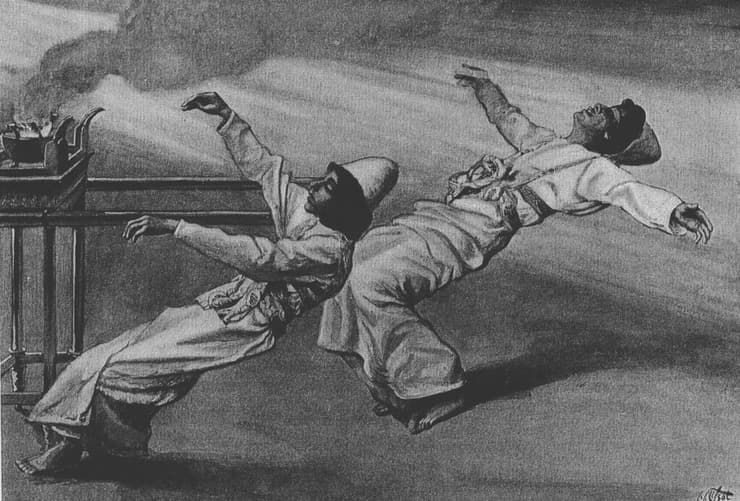 עונשם של נדב ואביהוא, בציור מעשה ידי ג'יימס טיסו, 1896