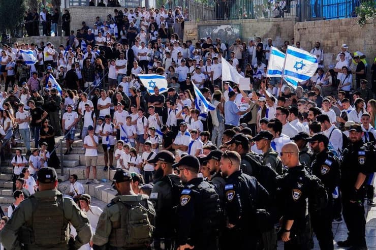 עימותים בצעדת הדגלים בירושלים