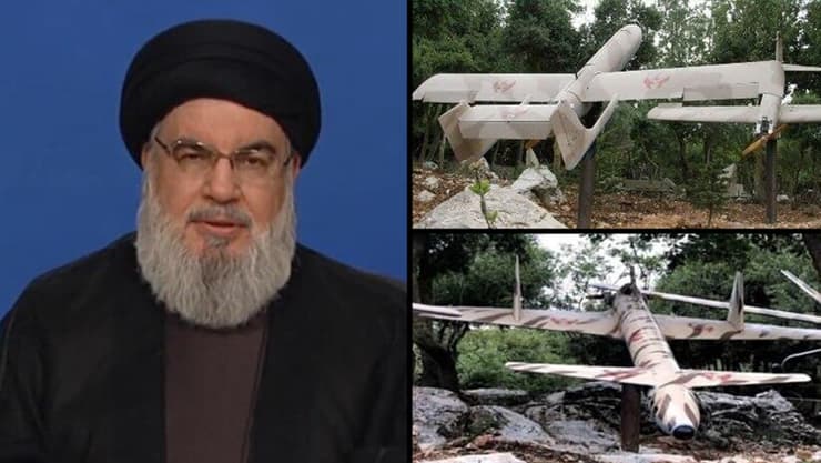 נסראללה והכטב"מים של חיזבאללה. משפר יכולות הכטב"ם של ארגן הטרור חיזבאללה