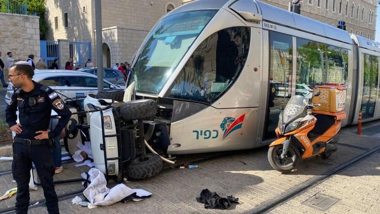 תאונה ברכבת הקלה בירושלים