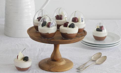 כוסות מוס שוקולד וקצפת