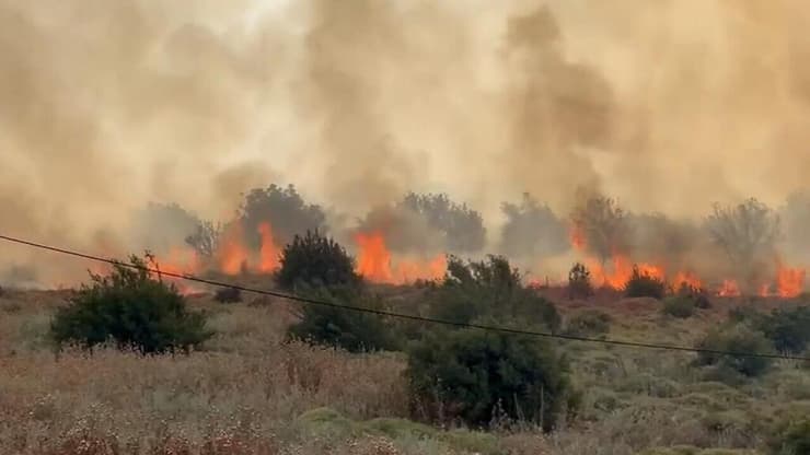 שריפה במרחב הגליל העליון בסמוך לישוב קדיתא