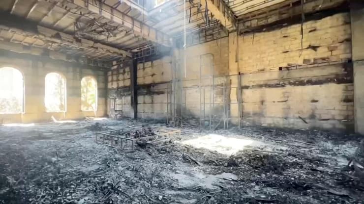 שריפת בית כנסת פיגוע ב דגסטן רוסיה 