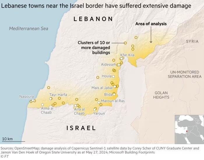 ישראל יוצרת אזור חיץ בדרום לבנון 