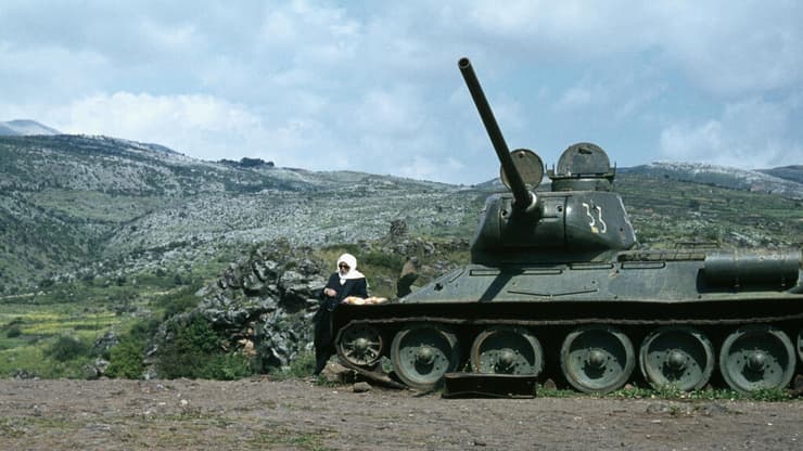טנק סורי בפסגת החרמון הסורי, 1971