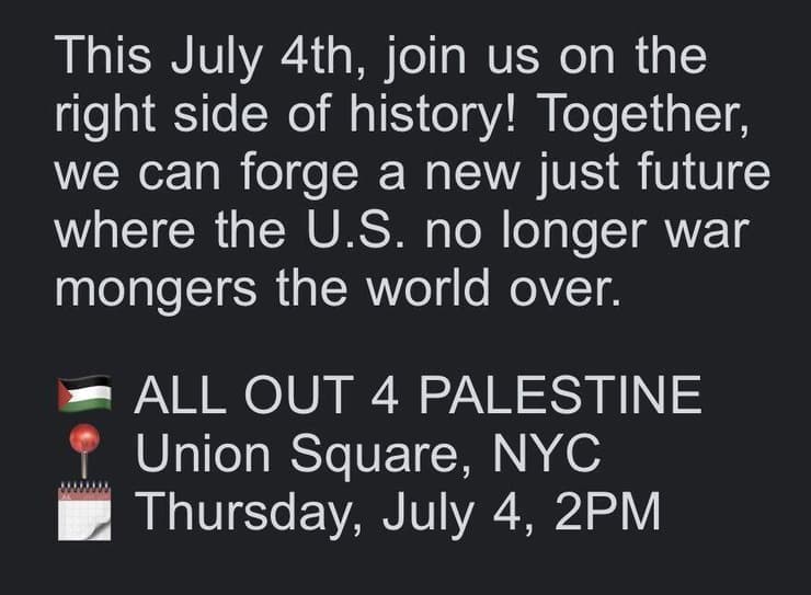מחאות אנטישמיות לקראת יום העצמאות ה-248 של ארה"ב