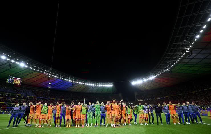 בסוף הולנד היא זו שחגגה (צילום: Justin Setterfield/Getty Images) נבחרת הולנד