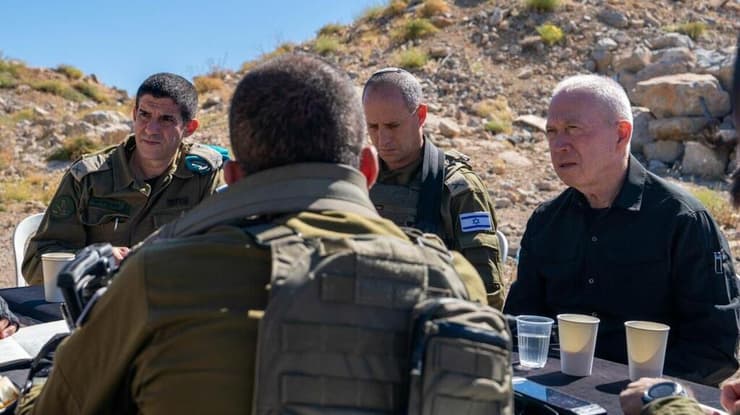 שר הביטחון יואב גלנט בהערכת מצב בחרמון