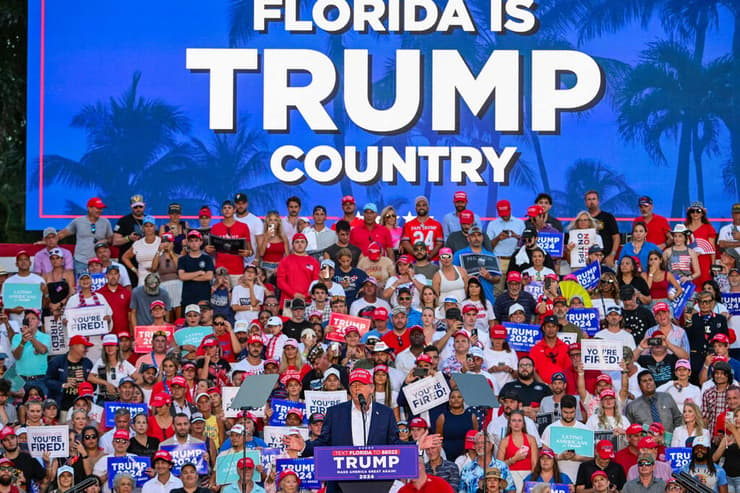 דונלד טראמפ עצרת בחירות פלורידה ארה"ב