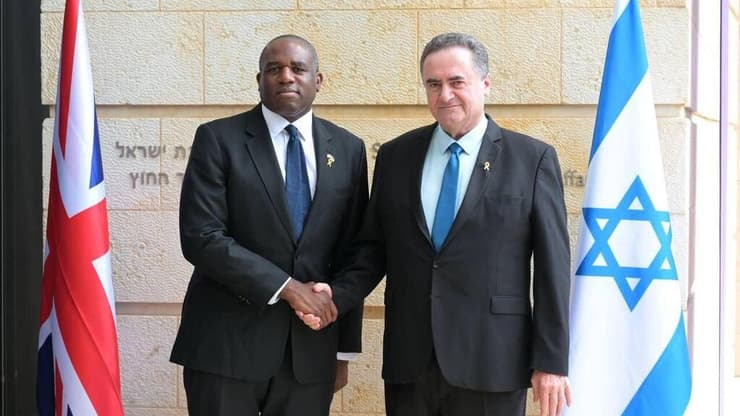 פגישת ישראל כ"ץ ודיוויד לאמי