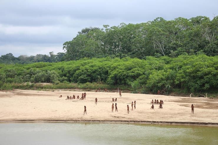 פרו תמונות של שבט הילידים ה מבודד ב אמזונס מאשקו פירו