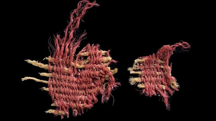 פיסת האריג הנדיר בן ה-3,800 שנה, שנצבע בכנימת האלון