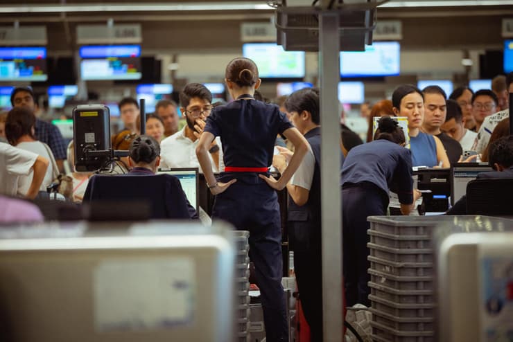 שדה התעופה בבנגקוק תאילנד בעקבות תקלה טכנית עולמית