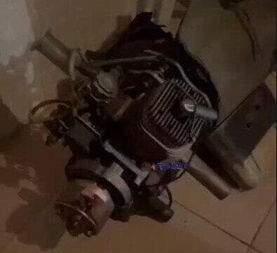 המנוע של הכטב"מ שנפל בתוך דירה בתל אביב