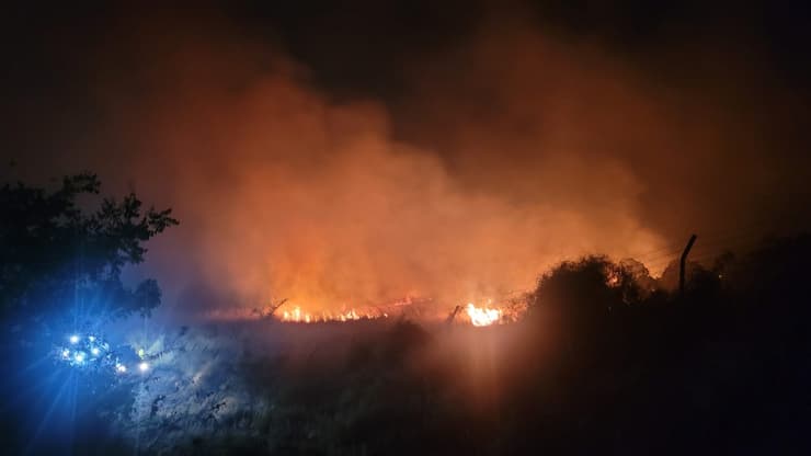 השריפות בשמורת הטבע נחל הבניאס בעקבות ירי ארגון טרור חיזבאללה לצפון