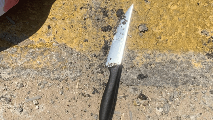 הסכין בה השתמש המחבל בפיגוע