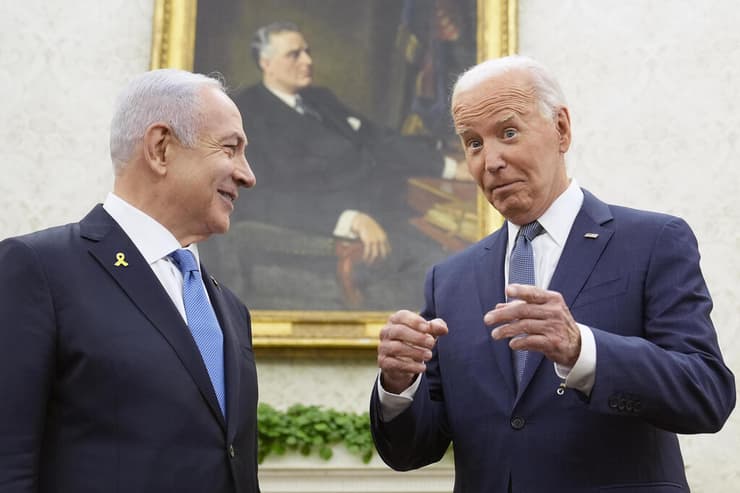 "פעם כתבתי לו: 'לא מסכים עם שום דבר שאתה אומר או עושה'. זה לא השתנה" (צילום: AP /Susan Walsh) פגישתם של ג'ו ביידן נשיא ארה"ב ובנימין נתניהו ראש הממשלה