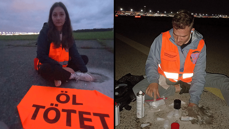 ביטולי טיסות בנמל התעופה של פרנקפורט גרמניה בגלל מחאת פעילי אקלים