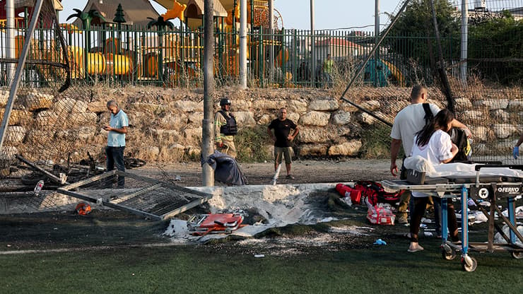 זירת הפגיעה במג'דל שמס