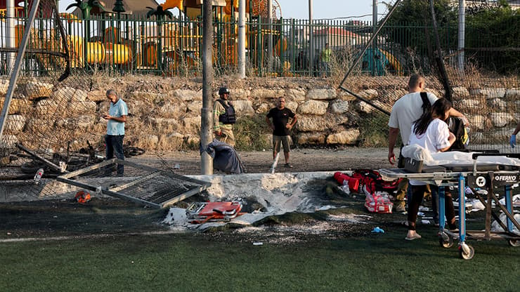 זירת הפגיעה במג'דל שמס