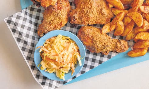 עוף פריך עם תפוחי אדמה