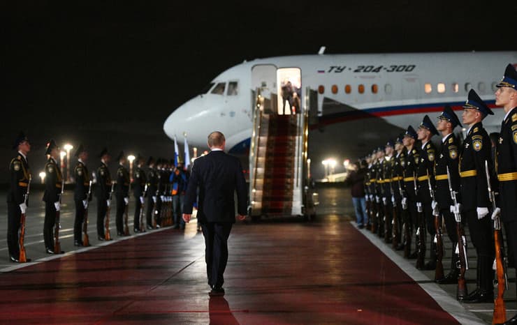 קבלת פני האסירים הרוסים רוסים ששוחררו ב עסקה עם המערב ב מוסקבה במעמד הנשיא פוטין
