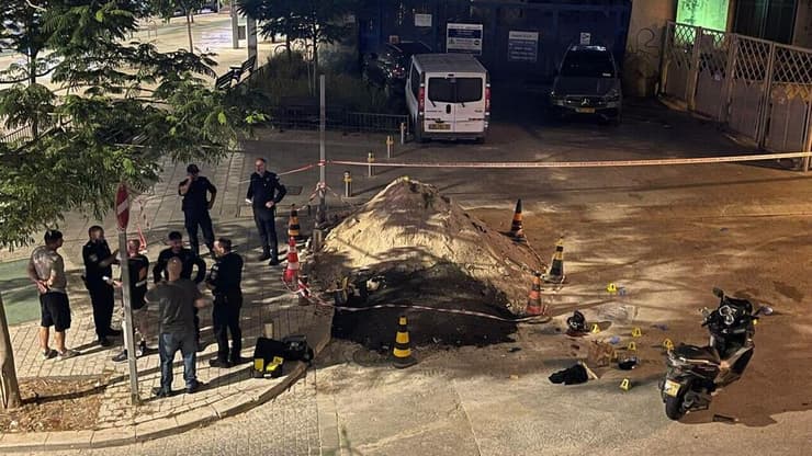 זירת אירוע הירי ברח' החשמונאים בת"א