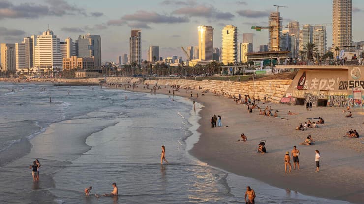 תמונת אווירה מת"א - טרם מתקפה איראנית צפויה