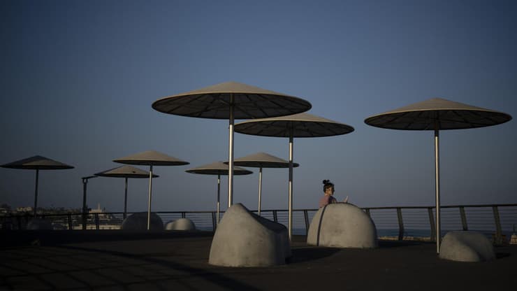 תמונת אווירה מת"א - טרם מתקפה איראנית צפויה