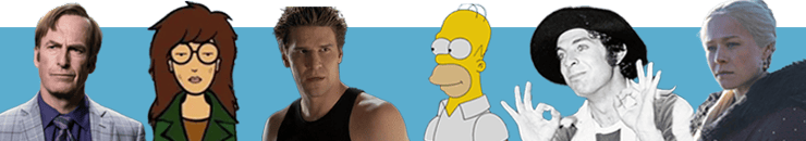 "בית הדרקון", "בבית של פיסטוק", "משפחת סימפסון", "דריה", "סמוך על סול" (צילום מסך) "בית הדרקון", "בבית של פיסטוק", "משפחת סימפסון", "דריה", "סמוך על סול"