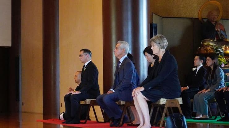 שגריר ארה"ב, שגרירת בריטניה ושגריר ישראל ביפן השתתפו באירוע זיכרון להטלת הפצצה על נגסאקי