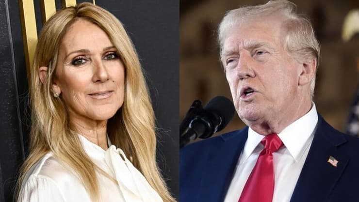 דונלד טראמפ, סלין דיון (צילום: AP / Alex Brandon, Evan Agostini/Invision/AP) דונלד טראמפ, סלין דיון