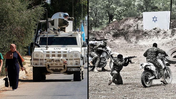 יוניפי"ל נמנע מכניסה לאזורי "שטח פרטי" של חיזבאללה (צילום: REUTERS/Karamallah Daher, AFP) כוח יוניפי"ל ליד מרג' עיון, דרום לבנון