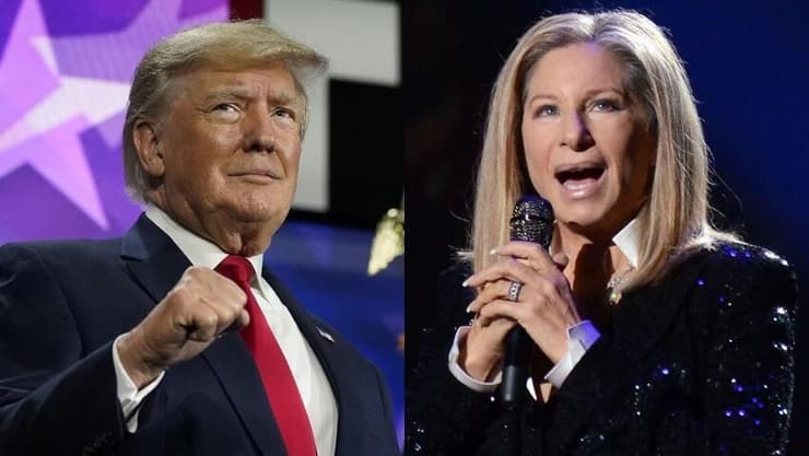 ברברה סטרייסנד ודונלד טראמפ (צילום: AP) ברברה סטרייסנד ודונלד טראמפ