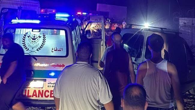 פינוי פצועים מנבטיה תיעוד לבנוני מזירת התקיפה בנבטיה