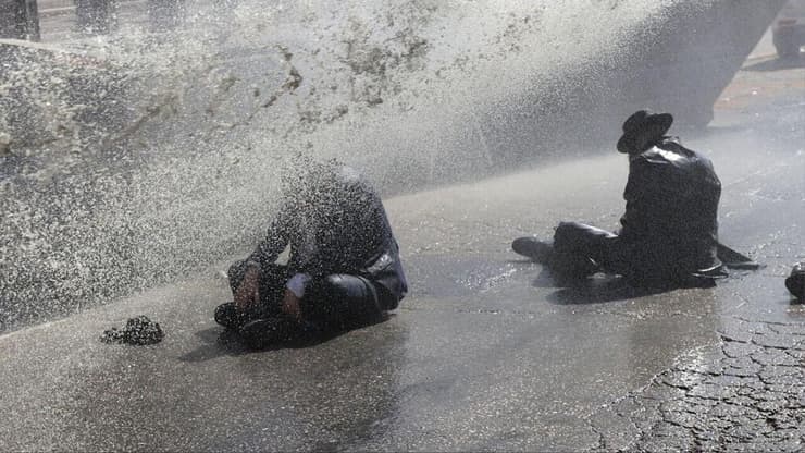 מחאת החרדים מול לשכת הגיוס בירושלים